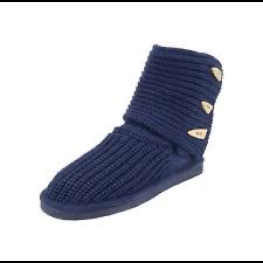 BearPaw knit winter boots navy blue size 7